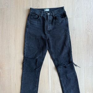 Agolde Black Ripped Skinny Jeans